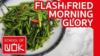 Quick and Easy Flash Fried Morning Glory Recipe [upl. by Chrissy]