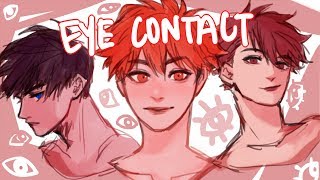 TUTORIAL HOW TO DRAW EYE CONTACT  speedpaint  bonus sketches [upl. by Neila]