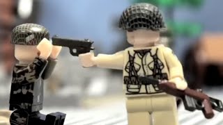 1944 WW2 battle stop motion Band of Brothers  Carentan fight Lego WW2 revised v2 [upl. by Herrle]