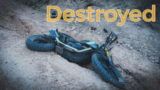 1 Little Spill Off Road Disabled My Triumph Scrambler 400 X and Left me Stranded [upl. by Fonz]