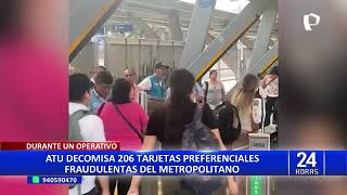 ATU decomisa 206 tarjetas preferenciales del Metropolitano por uso indebido [upl. by Olethea]