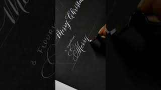 Merry Christmas in Calligraphy merrychristmas shorts calligraphy [upl. by Nolitta]