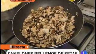 Receta de Canelones rellenos de setas ED [upl. by Aleek]