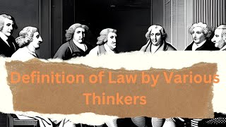 Legal Methods  Video 2  Definition of law by various thinkers  John Austin Benham HLA Hart [upl. by Sondra]