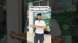 Free Krispy Kreme Donuts 🍩 krispykreme fastfood [upl. by Amoeji647]