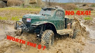 1946 Dodge Power Wagon RC Truck with NEW PROLINE IBEAM PRERUNNER SUSPENSION gets tested in mud [upl. by Esom644]