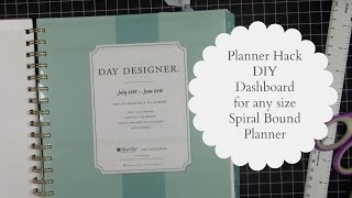 PLANNER HACK DIY Dashboard for any Spiral Bound Planner [upl. by Anastas]