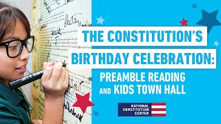 Constitution Day Preamble Reading and Kids Town Hall [upl. by Okomom]