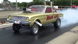 “HIGH LIFE” 61 Ford Falcon Gasser Bootheel Fuel amp Gas Drags 2024 [upl. by Assirehc]