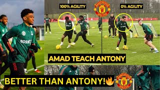 Amad Diallo showcase NICE SKILLS better than Antony during Manchester United training  Man Utd News [upl. by Magas]