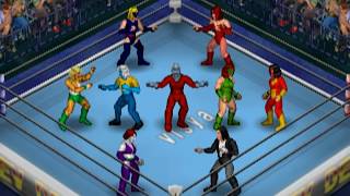 Firepro Wrestling Returns PLAYSTATION 2 Player Battle Women SuperHeroes [upl. by Anayek]