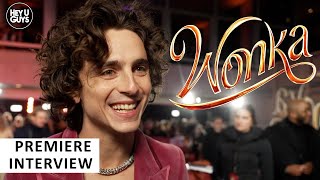 Timothée Chalamet  Wonka Red Carpet Interview  London Premiere [upl. by Fredette]