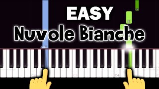 Ludovico Einaudi  Nuvole Bianche  EASY Piano tutorial [upl. by Wiskind965]