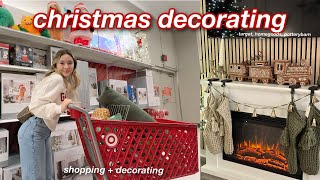 DECORATING MY HOUSE FOR CHRISTMAS  new couch viral xmas tree target runs [upl. by Melessa]