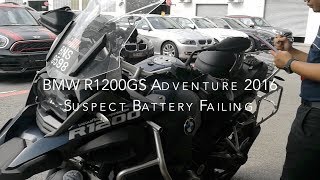 BMW R1200GS Adv LC  Suspect Battery Failing [upl. by Schick857]