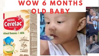 Cerelac for Baby Coby 6 monthsFirst time solid food [upl. by Bernstein]