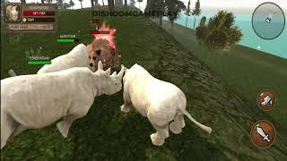 Ultimate Rhino Simulator  Rhino Vs Lion Tiger Buffalo Cheetah Rhinoceros Elephant Tiger 7 [upl. by Schargel952]