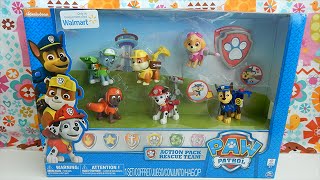 Walmart Exclusive Paw Patrol Action Pack Set of Six Characters Toy Review [upl. by Nodyarg]