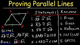 Proving Parallel Lines With Two Column Proofs  Geometry Practice Problems [upl. by Gona248]