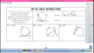 Intersecting Chords secants and tangents [upl. by Koppel]