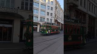 Weihnachtstram Christmas Tram in Basel Schwitzerland🇨🇭 tram visit christmas travel shorts yt [upl. by Graner863]