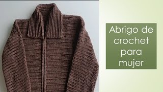 Abrigo de crochet para mujer  Adriana crochet en español abrigodecrochet crochet [upl. by Jaela]