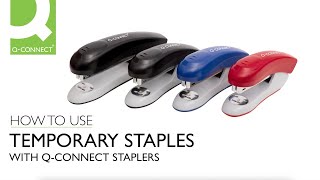 How to use temporary staples with QCONNECT staplers [upl. by Mathe480]