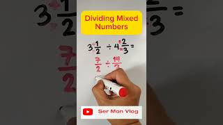 Dividing Mixed Numbers maths shorts divisionmethod dividingmixednumbers dividingfractions [upl. by Ardnaid]