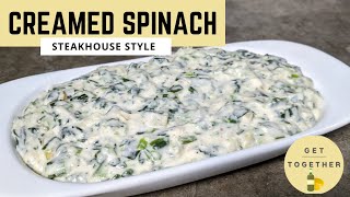 Cheesy Creamed Spinach  Cream Cheese Mozzarella Parmesan [upl. by Gaulin17]