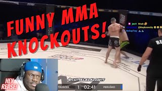 CHISELED ADONIS MMA KNOCKOUT REACTIONS [upl. by Imorej]