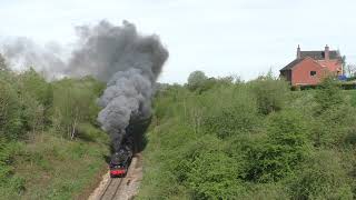 2024 05 Churnet Valley Railway double S160s [upl. by Ahsiki148]