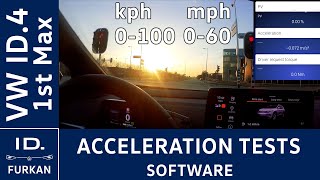 Acceleration Tests 0100 KPH  060 MPH  VW ID4 1st Max [upl. by Hulbig]