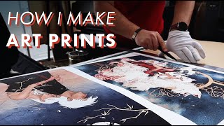 HOW I MAKE PRINTS FOR MY ART SHOP  Print amp Prep With Me [upl. by Darcy687]