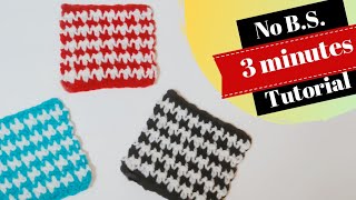 How To Crochet The Houndstooth Stitch [upl. by Grethel]