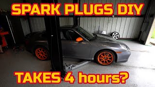 Porsche 911 996 Turbo Spark Plugs DIY [upl. by Enra]