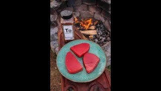 Togarashi Seared Tuna with Wasabi Avocado Sauce Recipe  Over The Fire Cooking shorts🤤❤️Steak✨🥩 [upl. by Ennoira]