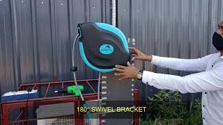 Dolphy Wall Mounted Auto Retractable Garden Hose Pipe Reel [upl. by Genvieve]