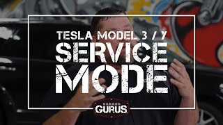 Garage Gurus  How to Put a Tesla Model 3 or Y Into Service Mode [upl. by Hatnamas]