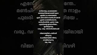 Vijanathayil song lyricsmalayalam lyrics shorts trending shortsfeed [upl. by Oster]