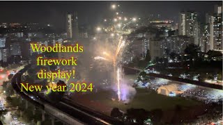 Woodlands fireworks Display Happy new year singapore woodlands [upl. by Wilhelmine112]