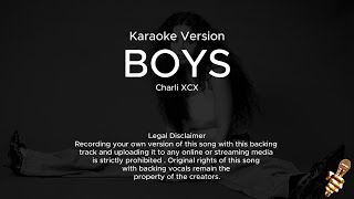 Charli XCX  Boys Karaoke Version [upl. by Cyrie]