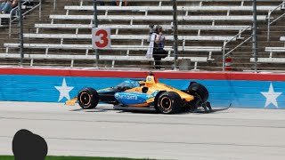 Indycar Texas 375 2023 Felix Rosenqvist Crash indy500 indycar indycar [upl. by Rebhun451]