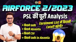 Airforce XY 22023 PSL Full Analysis  Airforce PSL List Out 2023  Airforce PSL Cutoff 2023  MKC [upl. by Anehsat]