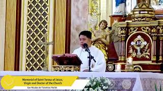 San Nicolas de Tolentino Parish Zambales Tuesday October 15 2024 [upl. by Hasile]