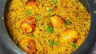 कूकर में बनाए झटपट अंडा बिरयानीEgg biryani in pressure cookerBachelors Recipe Quick Egg Biryani [upl. by Sukram]