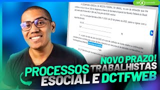 NOVO PRAZO DE ENTREGA DA DCTFWEB DE RECLAMATÓRIA TRABALHISTA  IN RFB 21392023 [upl. by Schnapp]