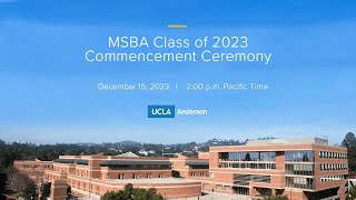 MSBA Class of 2023 Commencement Ceremony [upl. by Enaid]