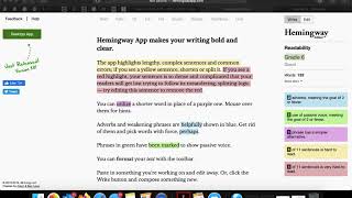 Overview of readability scores and the Hemingway App [upl. by Arytahs]