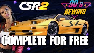 CSR2  HOW TO COMPLETE 90S REWIND THE MASTERCLASS FOR FREE [upl. by Llennej578]