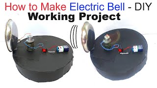 how to make electric bell working model  diy  step by step  DIY pandit [upl. by Kristin]